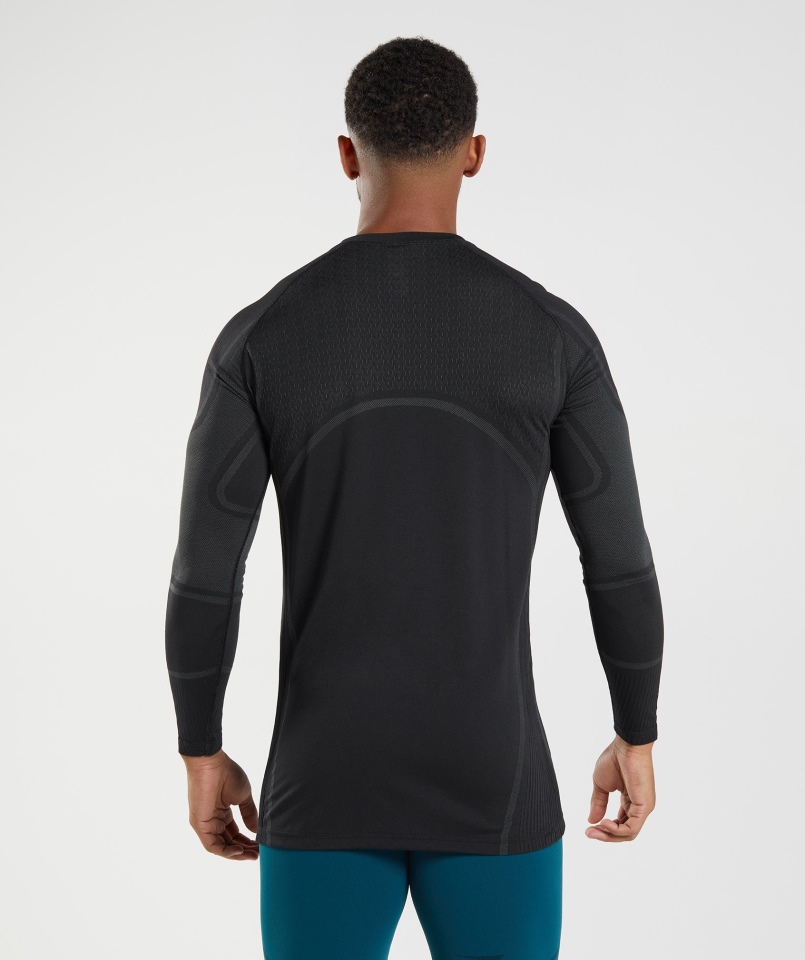 Gymshark 315 Koszulka Z Długim Rękawem Czarna
