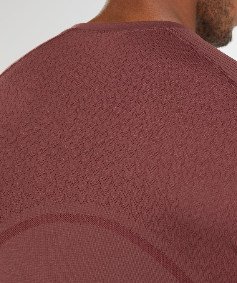 Gymshark 315 Koszulka Z Długim Rękawem Wiśniowy Brąz