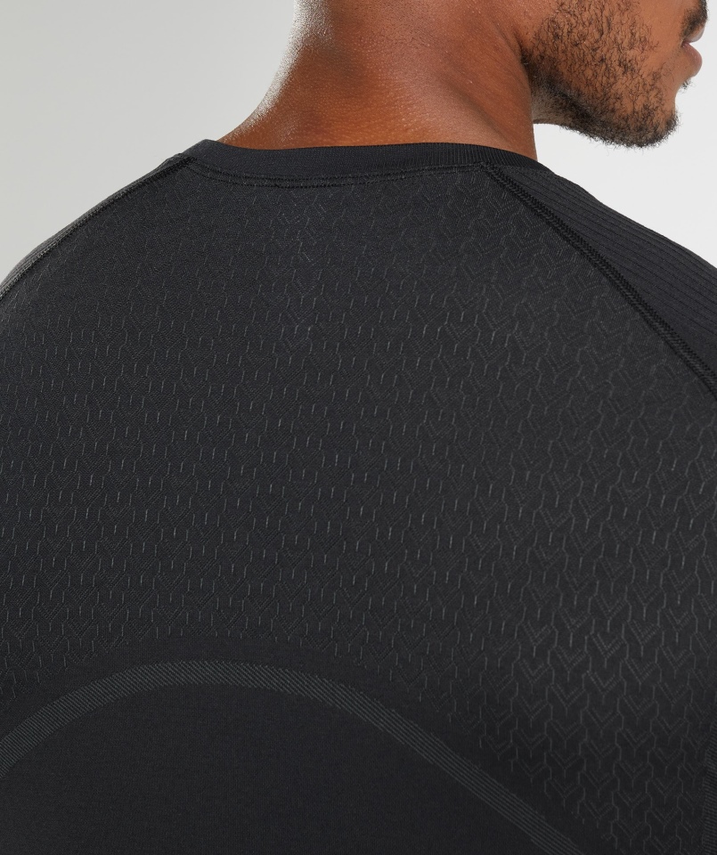 Gymshark 315 Bezszwowa Koszulka Czarna