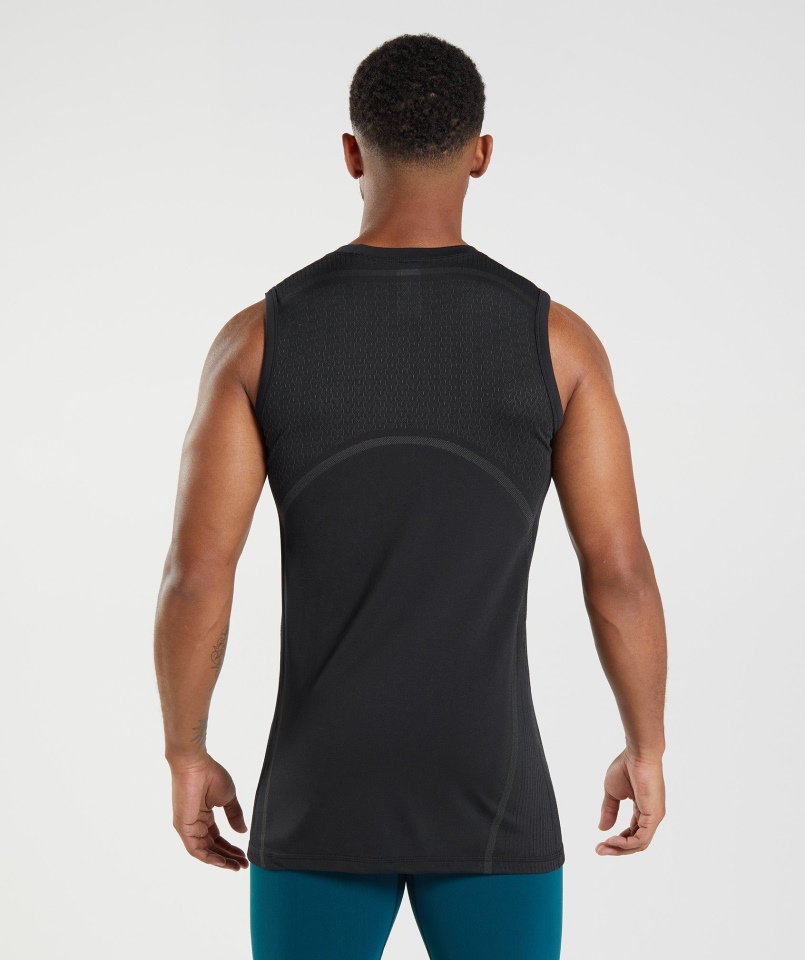 Gymshark 315 Bezszwowy Tank Czarny