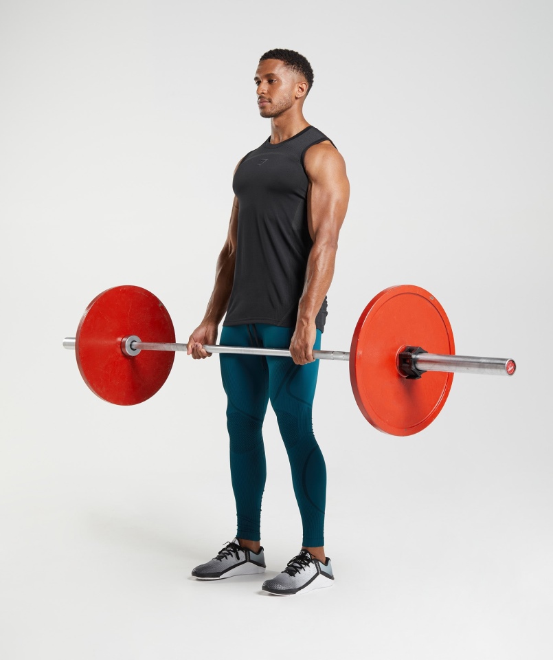 Gymshark 315 Bezszwowy Tank Czarny
