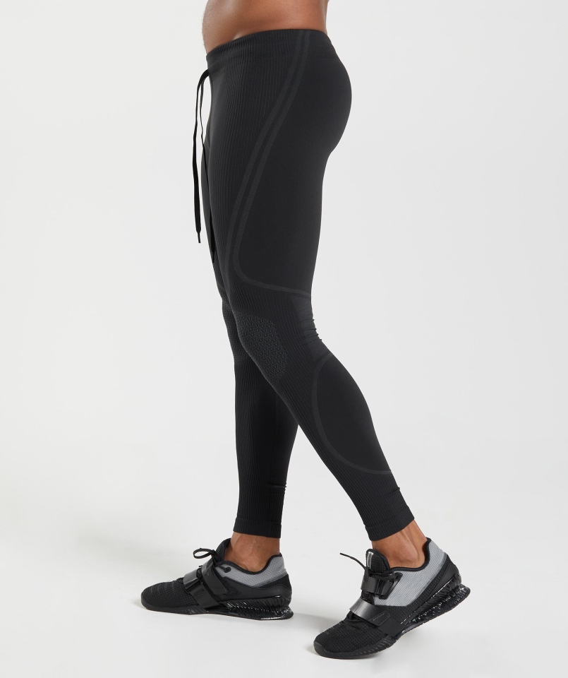 Rajstopy Bezszwowe Gymshark 315 Czarno-węglowo-szare