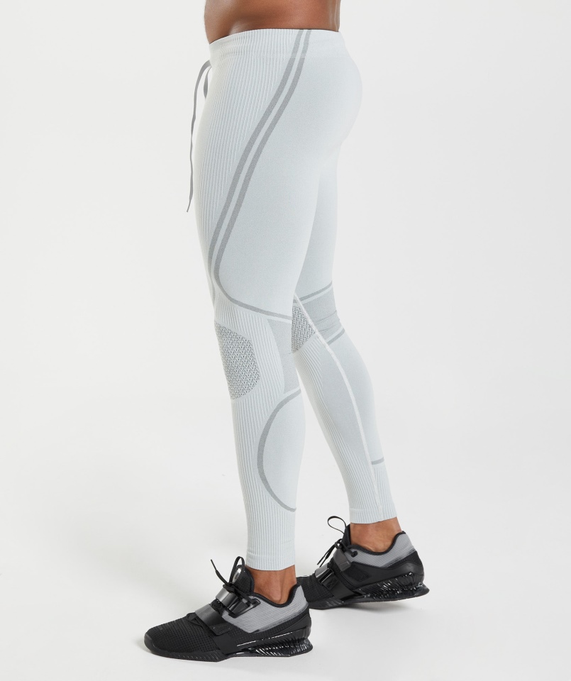 Gymshark 315 Rajstopy Bezszwowe Jasnoszare Antracytowe