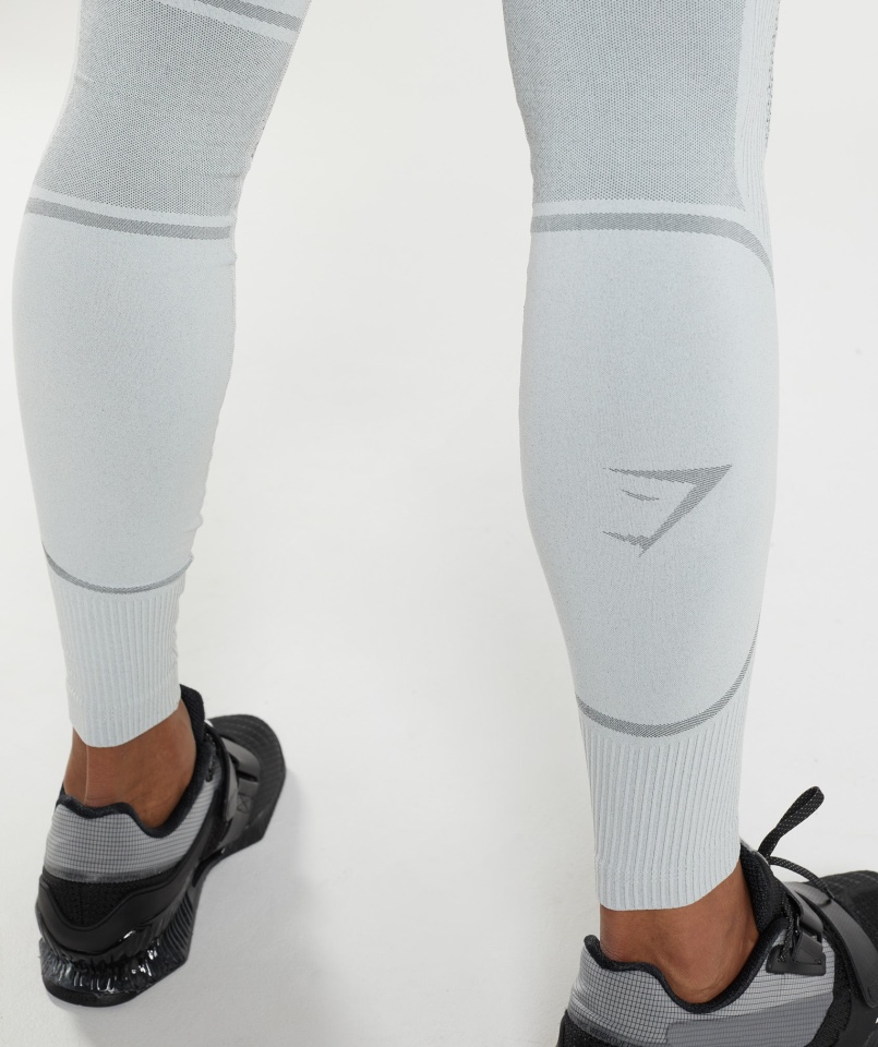 Gymshark 315 Rajstopy Bezszwowe Jasnoszare Antracytowe