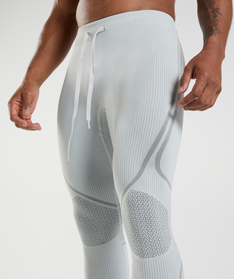 Gymshark 315 Rajstopy Bezszwowe Jasnoszare Antracytowe