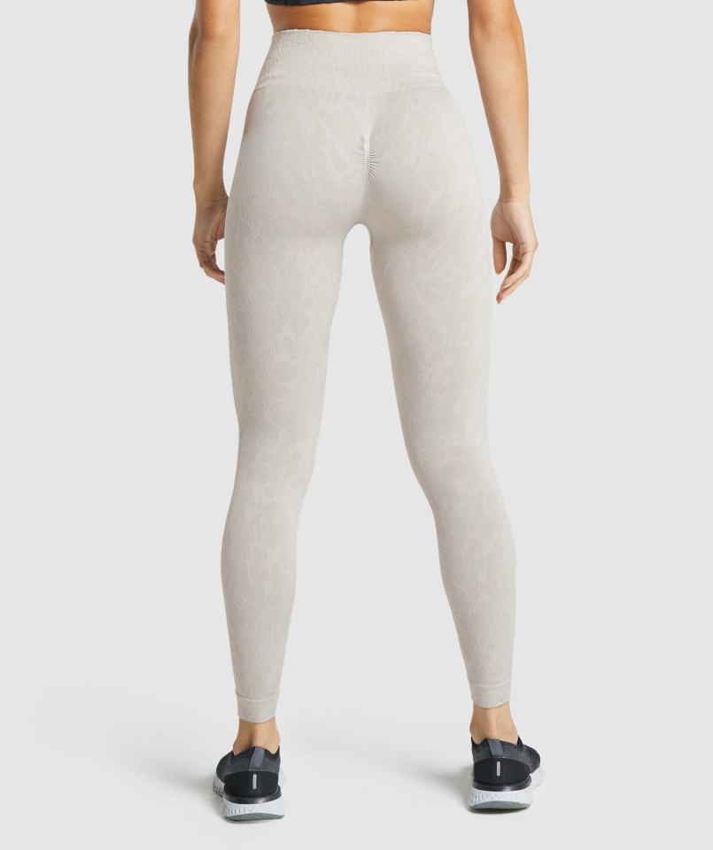 Gymshark Dostosuj Zwierzęce Bezszwowe Legginsy Motyl-szary