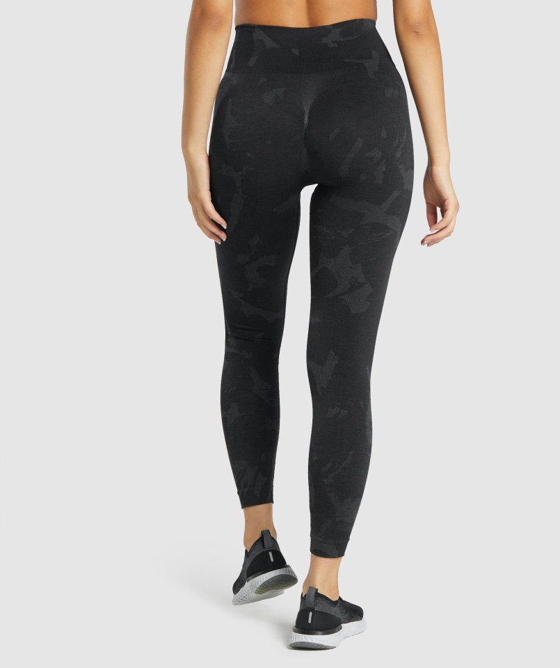 Legginsy Bezszwowe Gymshark Adapt Moro Savanna-black