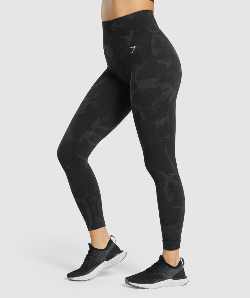 Legginsy Bezszwowe Gymshark Adapt Moro Savanna-black