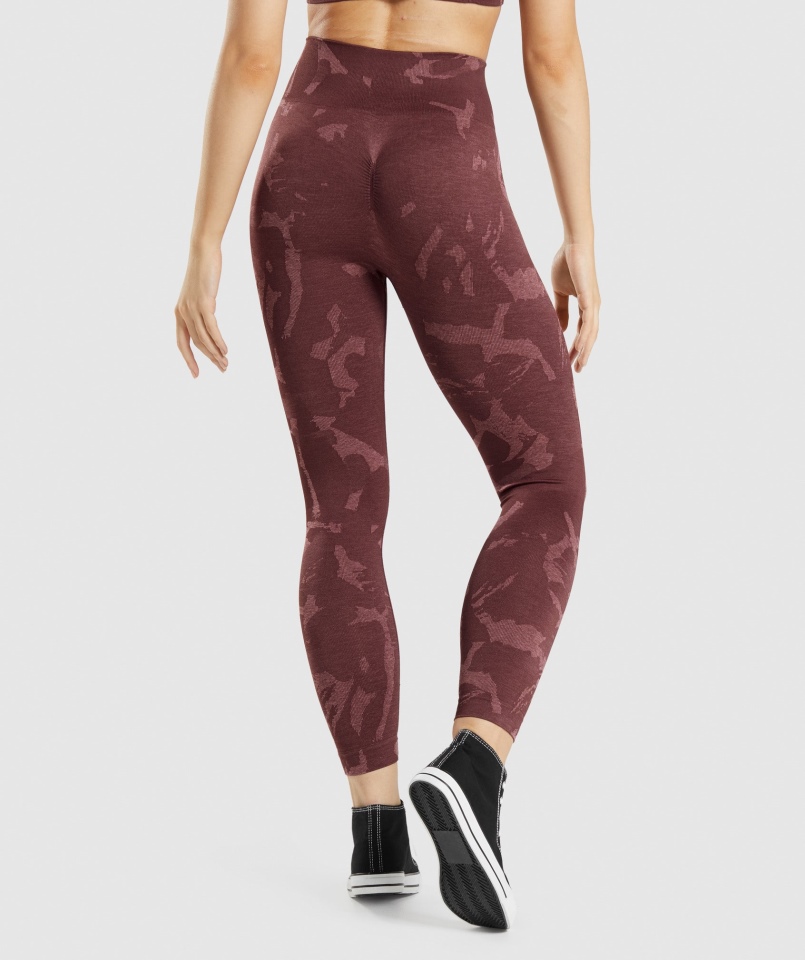 Gymshark Adaptują Bezszwowe Legginsy Moro Savanna-cherry Brown