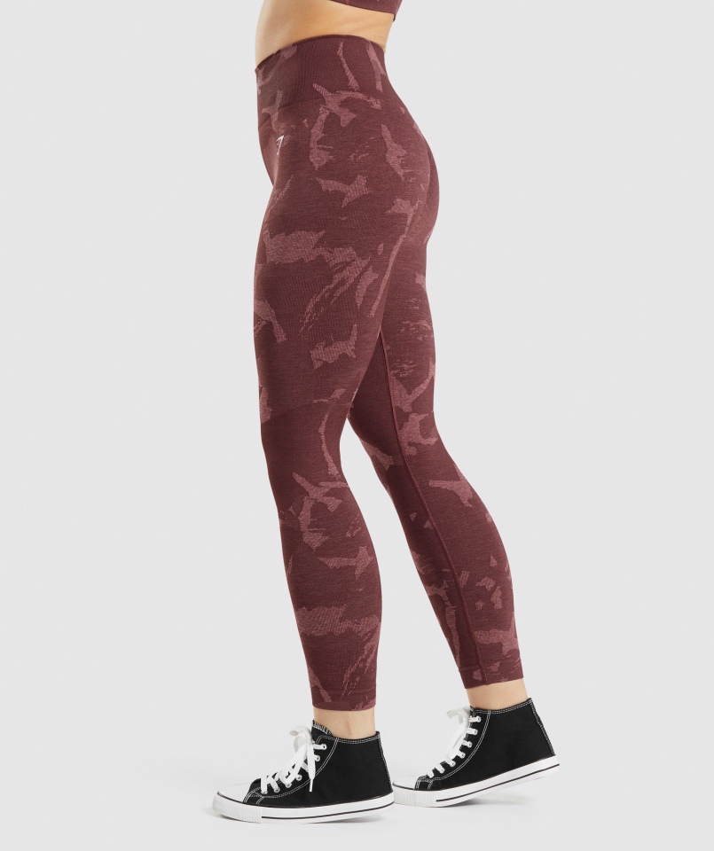 Gymshark Adaptują Bezszwowe Legginsy Moro Savanna-cherry Brown
