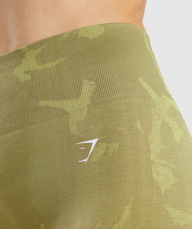 Gymshark Adaptacyjne Bezszwowe Legginsy Moro Savanna-griffin Green