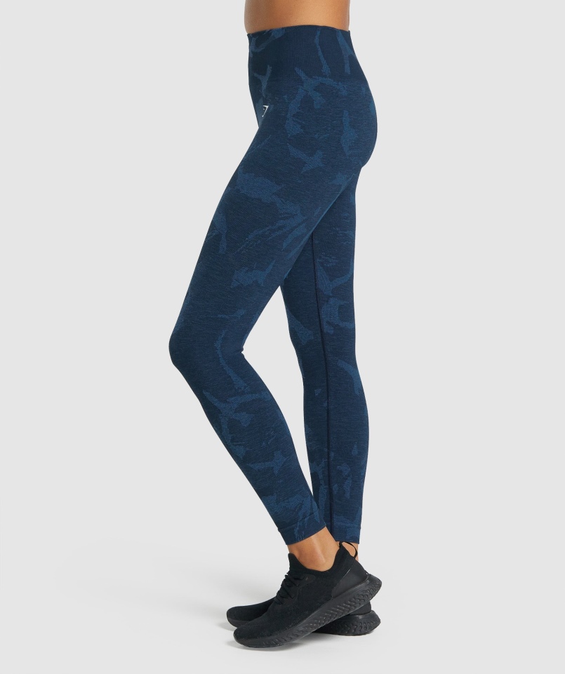 Legginsy Bezszwowe Gymshark Adapt Moro Savanna-granat