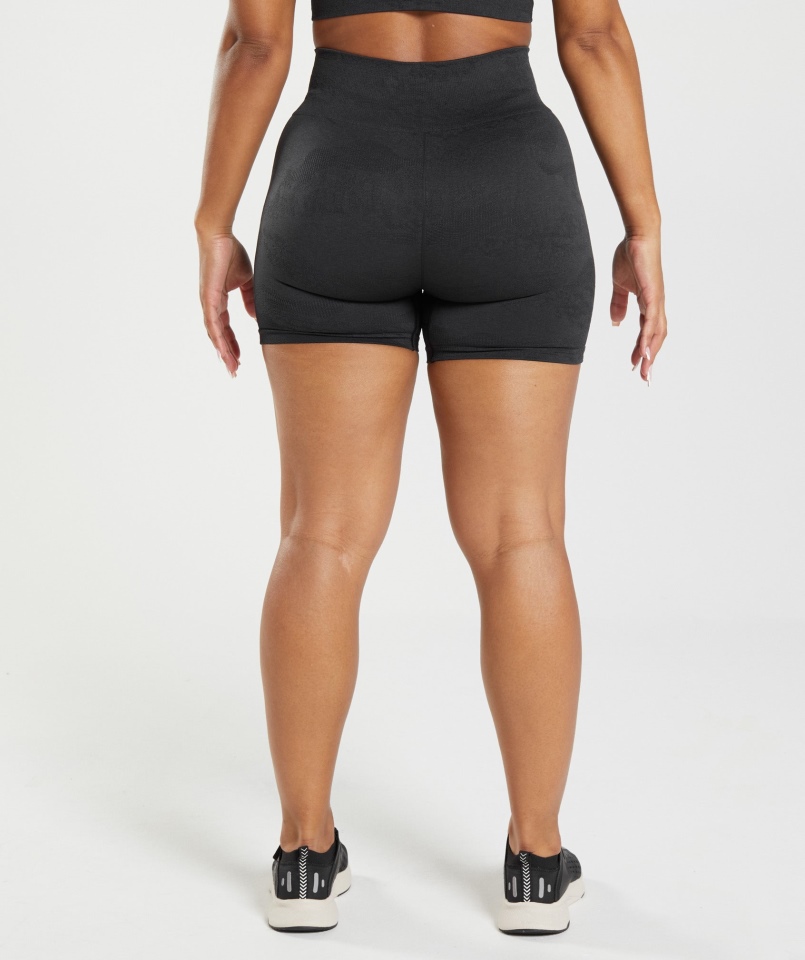 Bezszwowe Szorty Gymshark Adapt Moro Lawa-czarno-onyksowo-szare