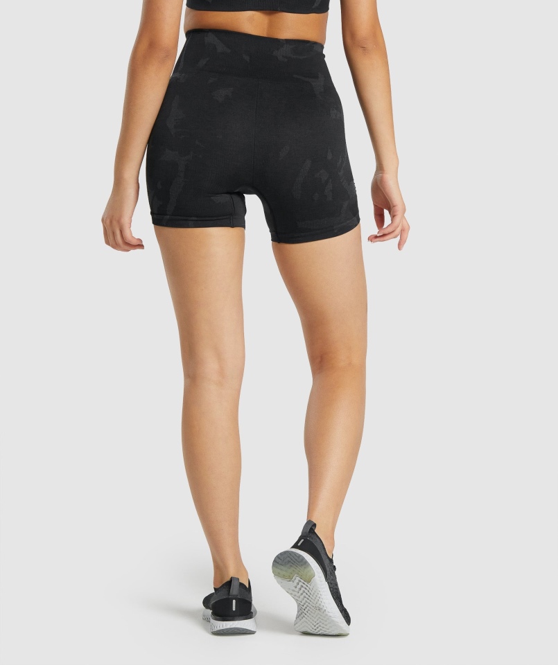 Gymshark Adapt Moro Bezszwowe Szorty Savanna-czarne