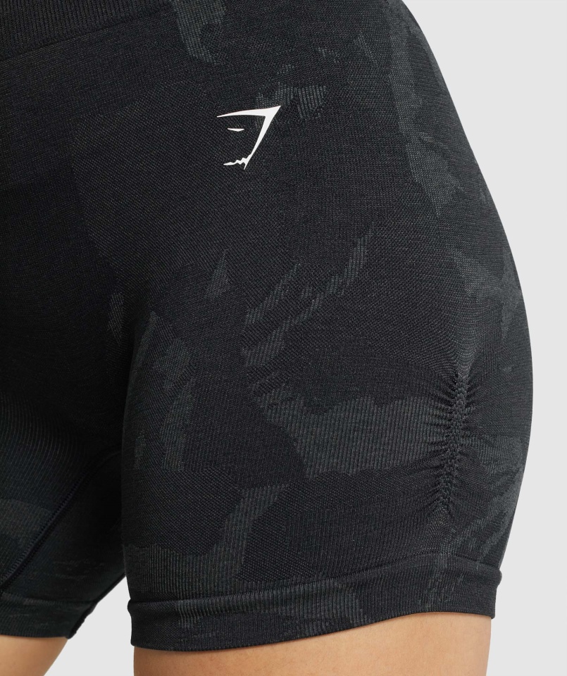 Gymshark Adapt Moro Bezszwowe Szorty Savanna-czarne