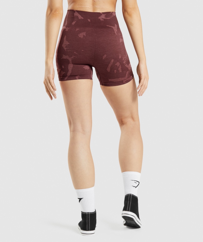 Gymshark Dostosowują Bezszwowe Szorty Moro Savanna-cherry Brown