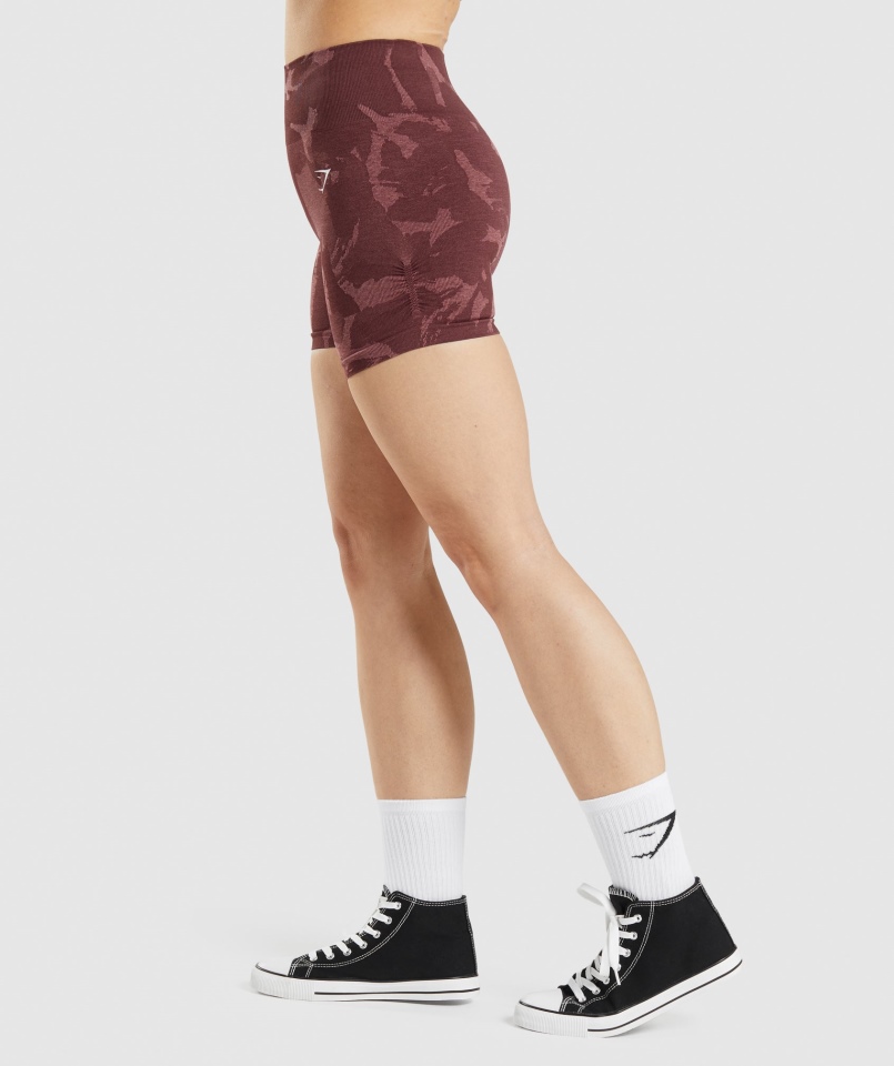 Gymshark Dostosowują Bezszwowe Szorty Moro Savanna-cherry Brown