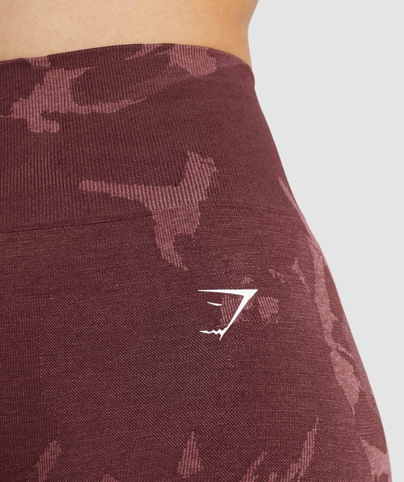 Gymshark Dostosowują Bezszwowe Szorty Moro Savanna-cherry Brown