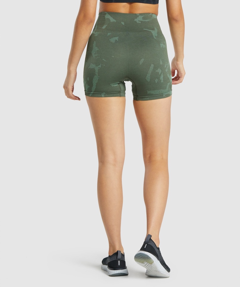 Gymshark Adapt Moro Bezszwowe Szorty Savanna-green