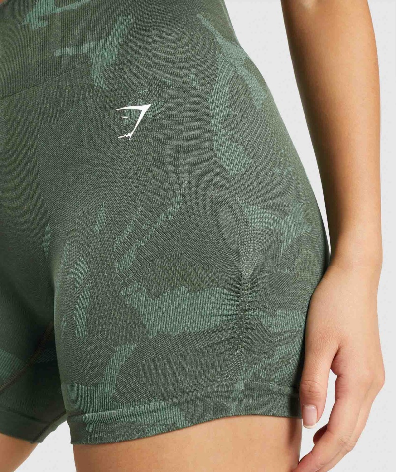 Gymshark Adapt Moro Bezszwowe Szorty Savanna-green