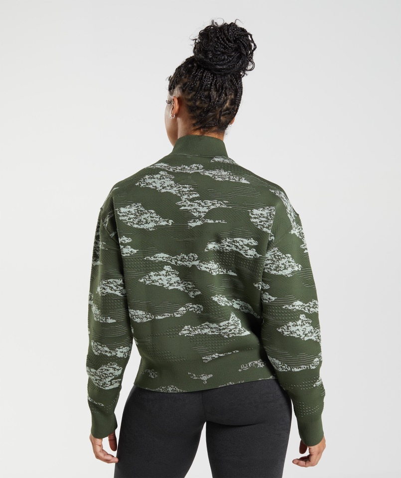 Bezszwowa Bluza Dresowa Gymshark Adapt Moro Lava-moss Oliwkowo-aloesowa Zieleń