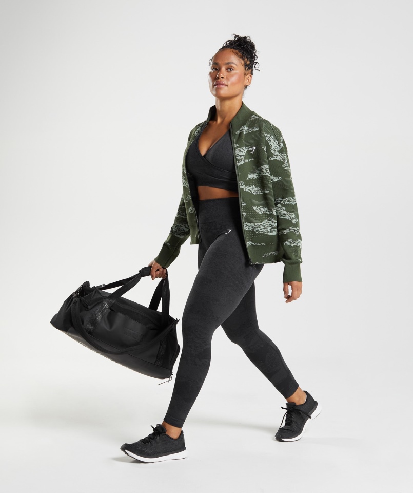 Bezszwowa Bluza Dresowa Gymshark Adapt Moro Lava-moss Oliwkowo-aloesowa Zieleń