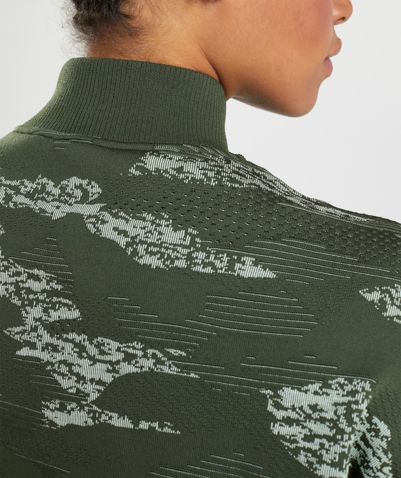 Bezszwowa Bluza Dresowa Gymshark Adapt Moro Lava-moss Oliwkowo-aloesowa Zieleń