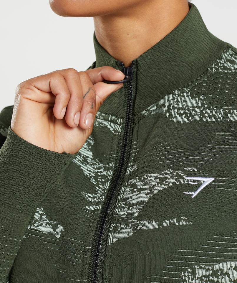 Bezszwowa Bluza Dresowa Gymshark Adapt Moro Lava-moss Oliwkowo-aloesowa Zieleń