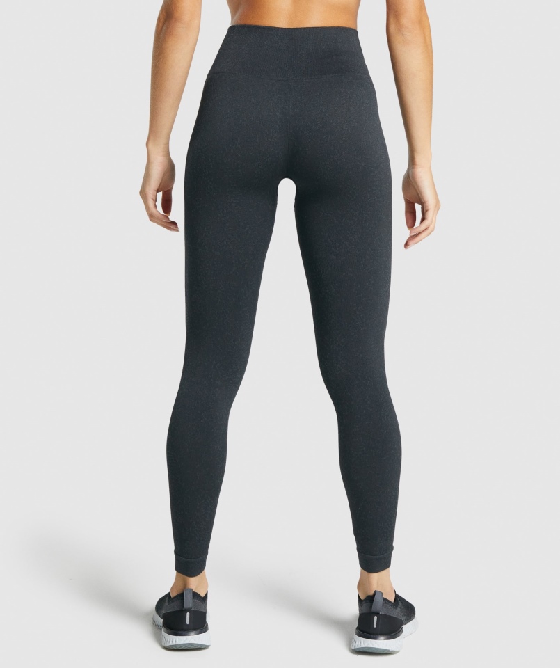Gymshark Adapt Fleck Bezszwowe Legginsy Mineralno-czarne