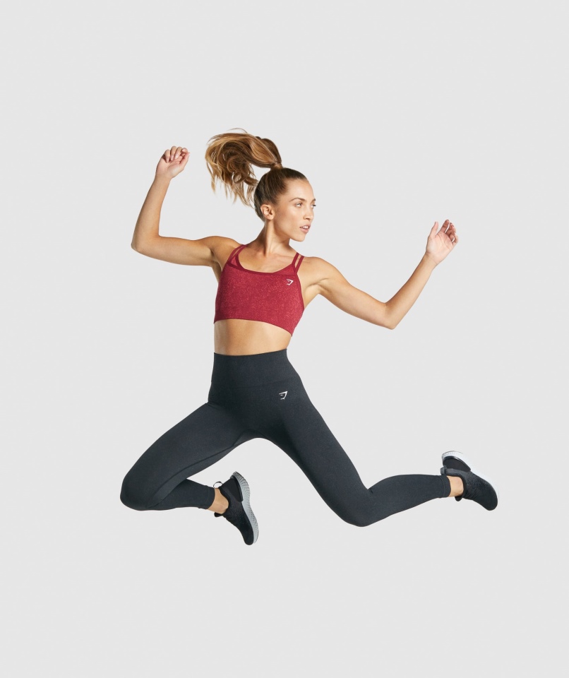 Gymshark Adapt Fleck Bezszwowe Legginsy Mineralno-czarne