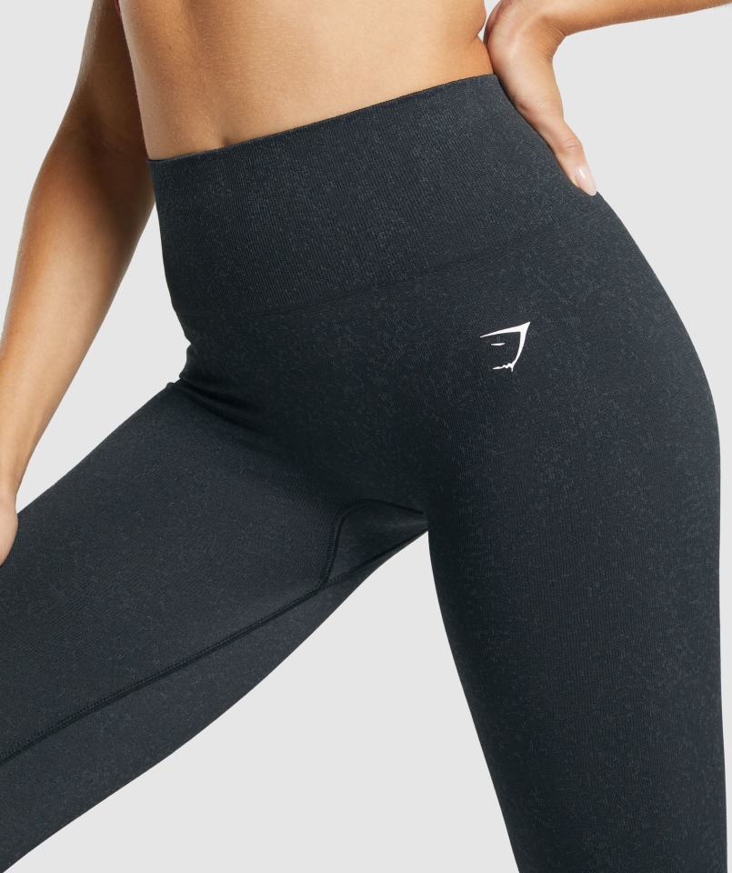 Gymshark Adapt Fleck Bezszwowe Legginsy Mineralno-czarne