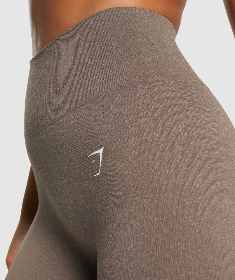 Bezszwowe Legginsy Gymshark Adapt Fleck Mineralno-brązowy
