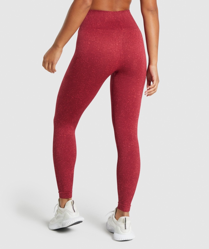 Gymshark Adapt Fleck Bezszwowe Legginsy Mineralno-bordowe