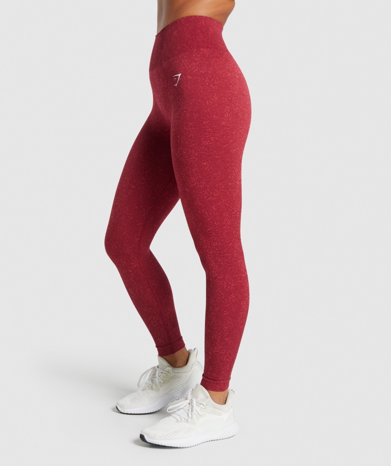 Gymshark Adapt Fleck Bezszwowe Legginsy Mineralno-bordowe
