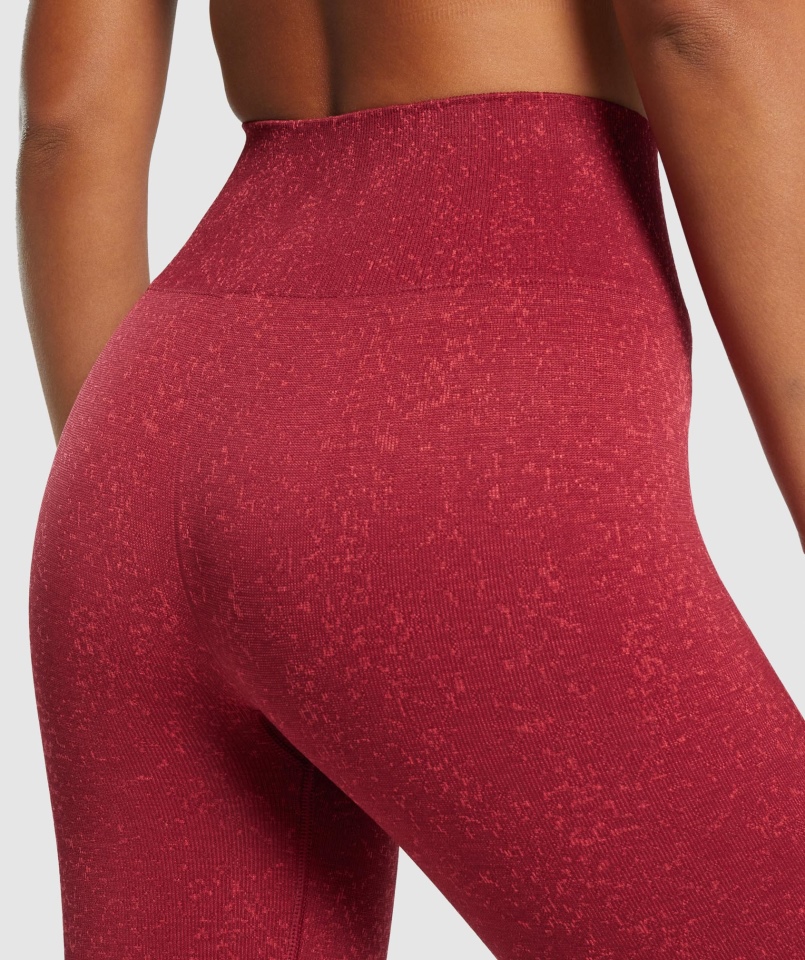 Gymshark Adapt Fleck Bezszwowe Legginsy Mineralno-bordowe