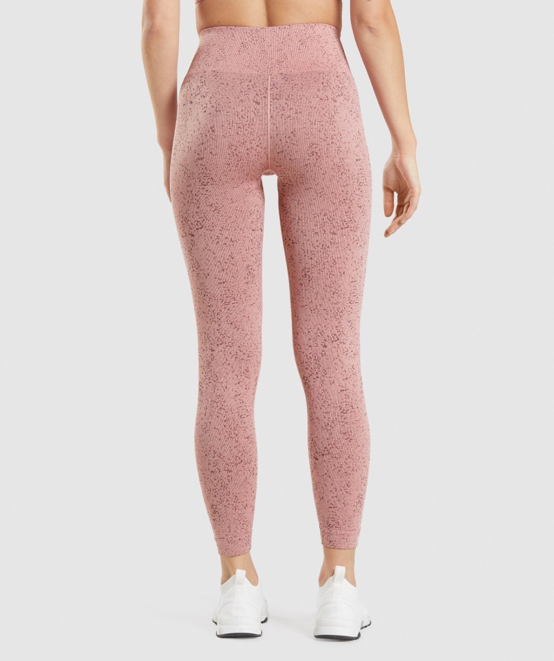 Gymshark Adapt Fleck Bezszwowe Legginsy Mineralno-paige Różowe