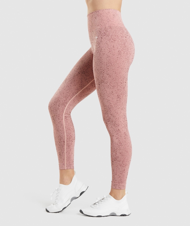 Gymshark Adapt Fleck Bezszwowe Legginsy Mineralno-paige Różowe