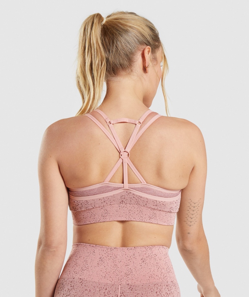 Gymshark Adapt Fleck Bezszwowy Biustonosz Sportowy Mineralno-paige Różowy