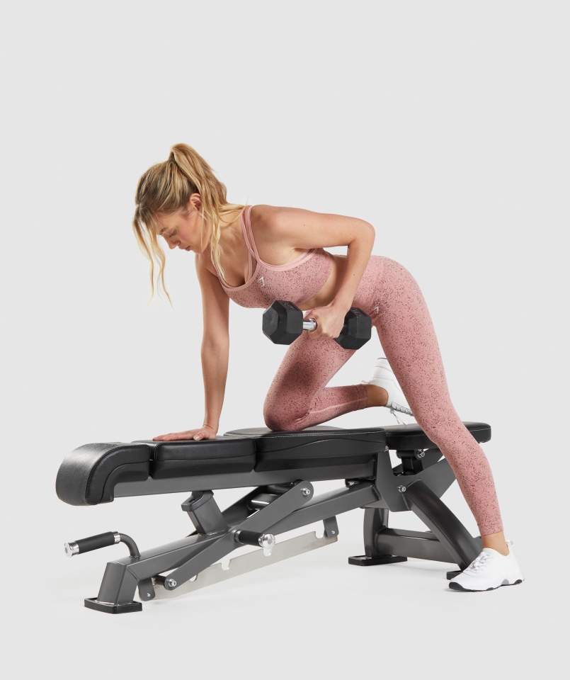 Gymshark Adapt Fleck Bezszwowy Biustonosz Sportowy Mineralno-paige Różowy