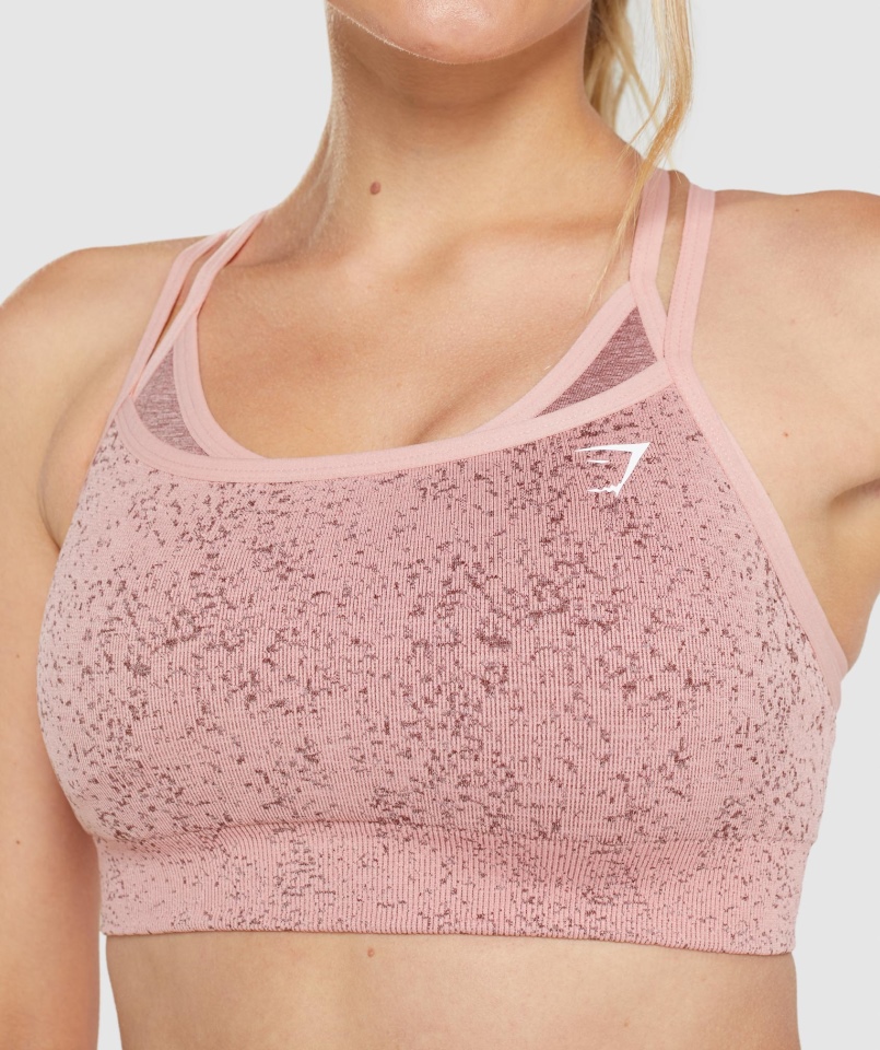 Gymshark Adapt Fleck Bezszwowy Biustonosz Sportowy Mineralno-paige Różowy
