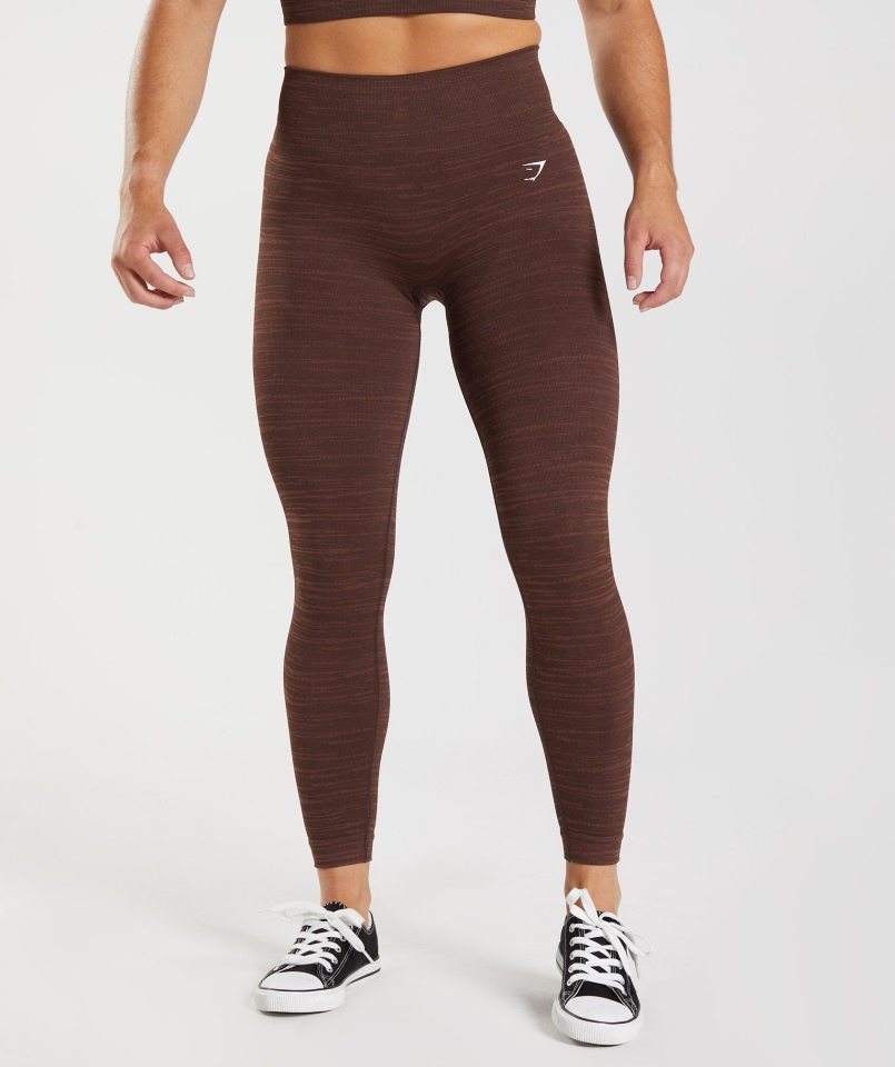Gymshark Adapt Marl Bezszwowe Legginsy Vlt-archive Brązowo-brązowy