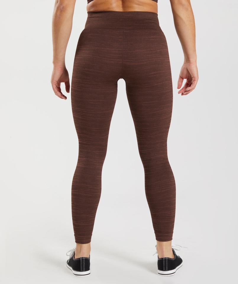 Gymshark Adapt Marl Bezszwowe Legginsy Vlt-archive Brązowo-brązowy