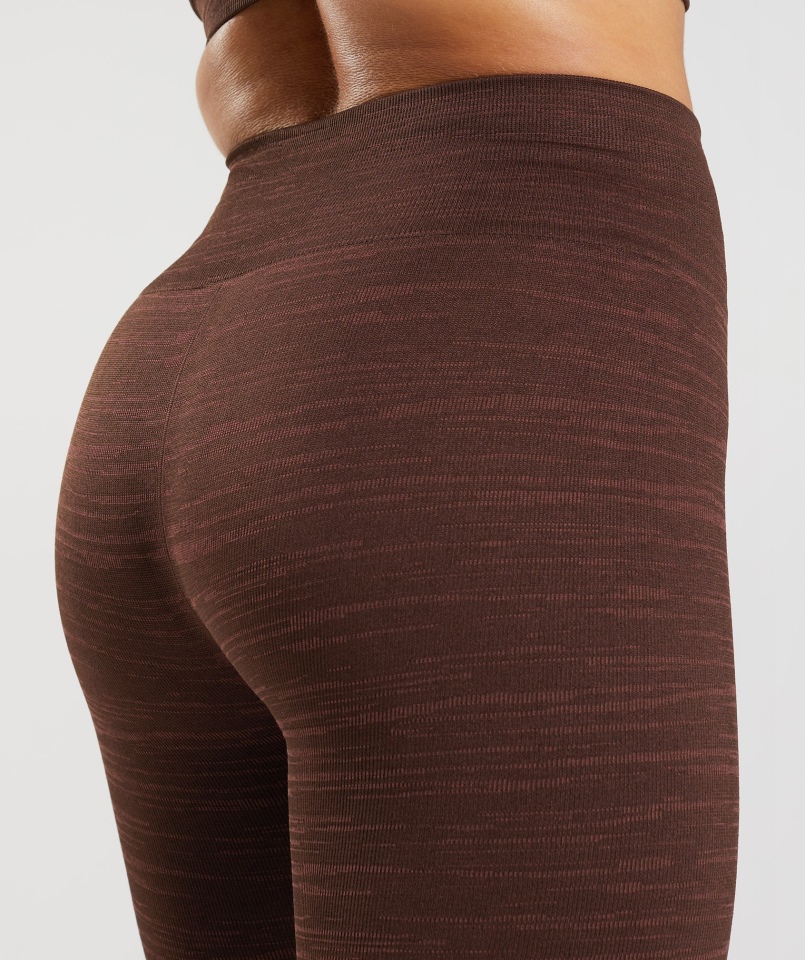 Gymshark Adapt Marl Bezszwowe Legginsy Vlt-archive Brązowo-brązowy
