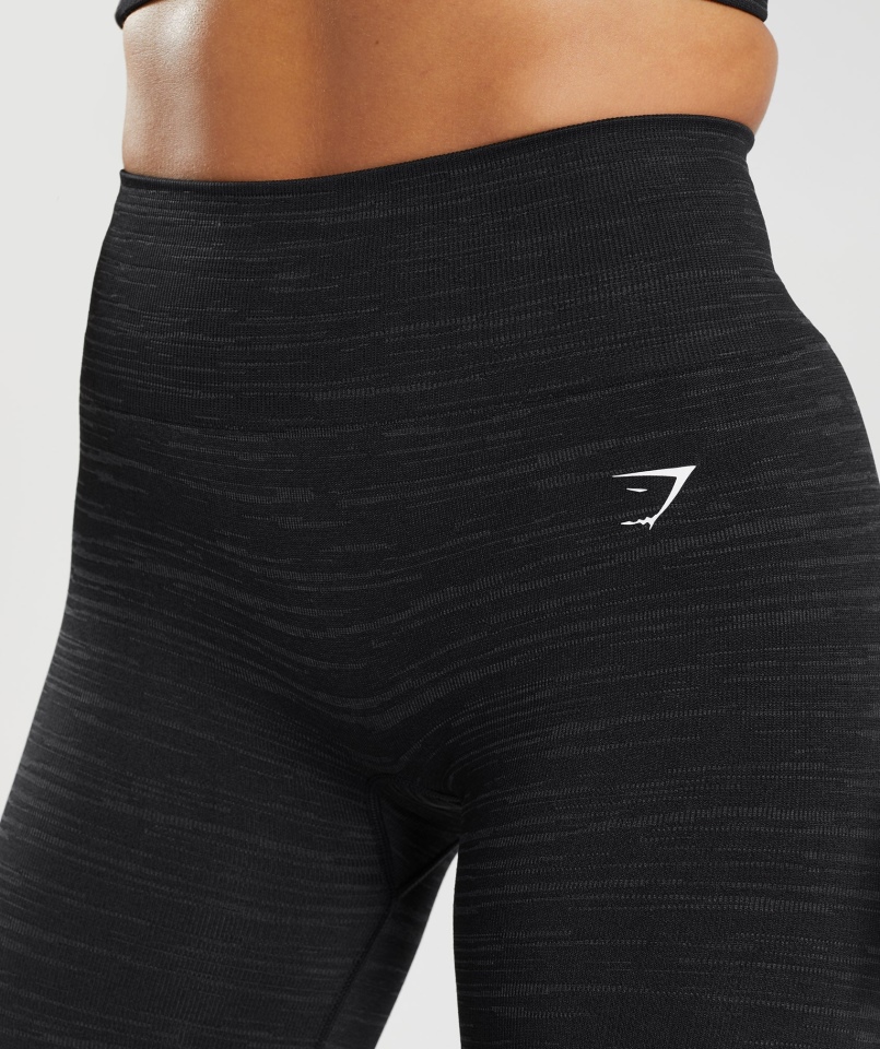 Gymshark Adapt Marl Bezszwowe Legginsy Vlt-czarno-smokey Grey
