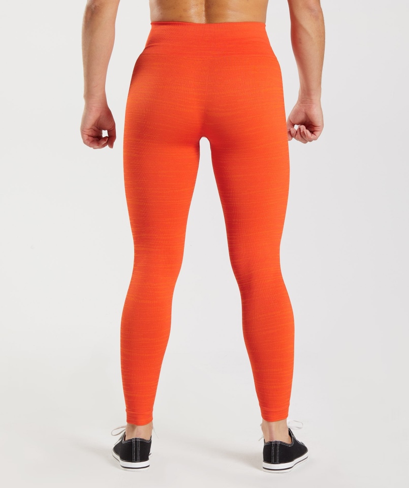 Gymshark Adapt Marl Bezszwowe Legginsy Vlt-pepper Czerwono-ostra Pomarańcza