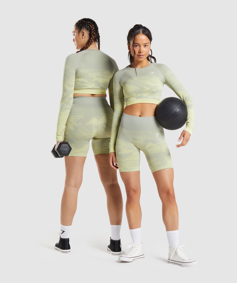Gymshark Dostosuj Ombre Crop Top Trójkąt-taupe Szary