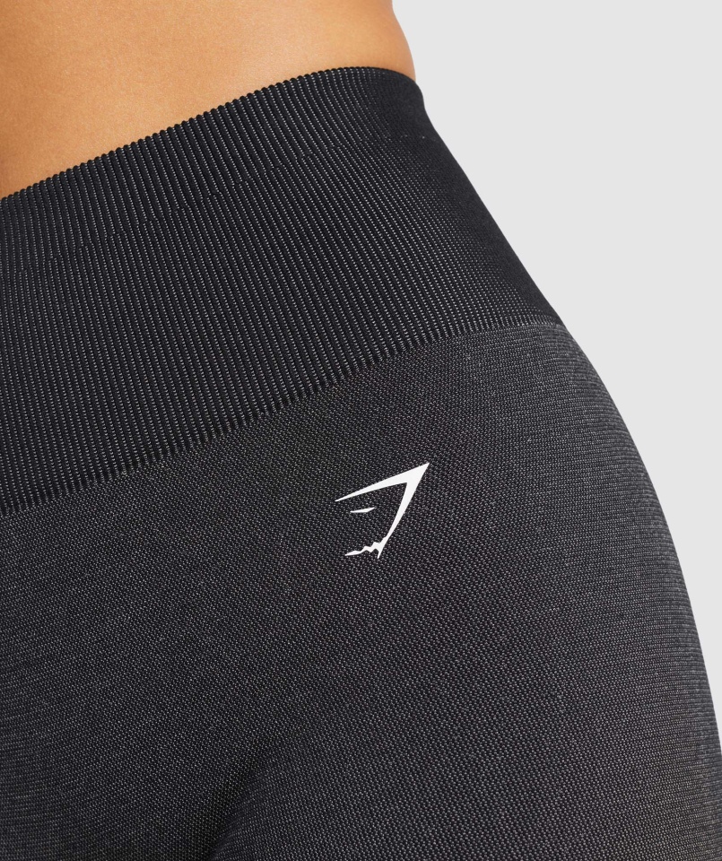 Gymshark Dostosowują Ombre Bezszwowe Legginsy Trójkąt-czarne