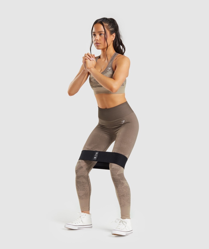 Gymshark Dostosuj Ombre Bezszwowe Legginsy Trójkąt-penny Brown