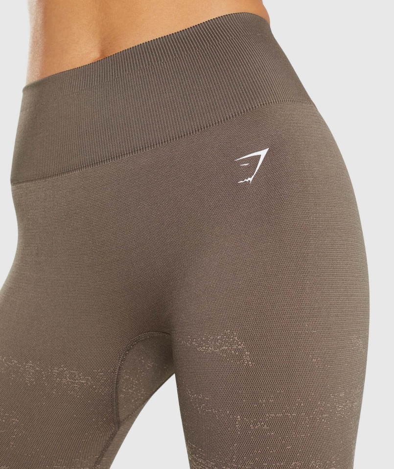 Gymshark Dostosuj Ombre Bezszwowe Legginsy Trójkąt-penny Brown