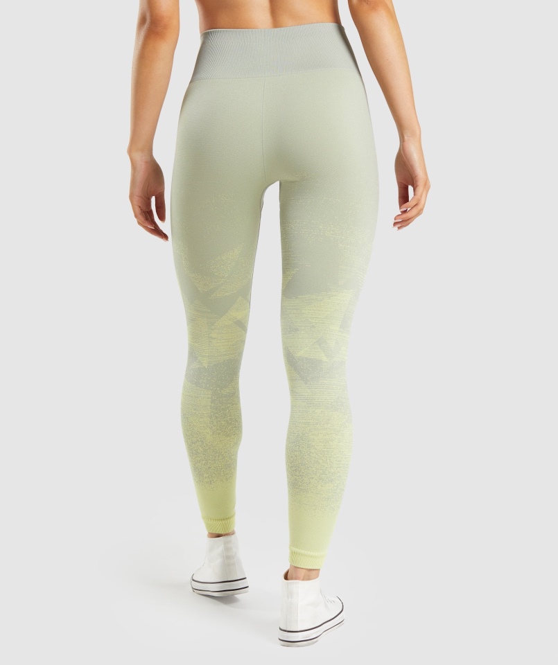 Gymshark Dostosuj Ombre Bezszwowe Legginsy Trójkąt-taupe Grey